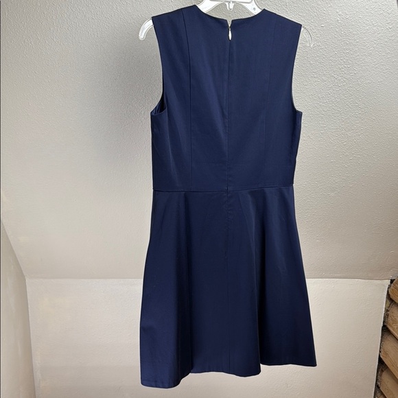 Draper James Navy Blue Sleeveless Fit and Flair Dress - Picture 6 of 8